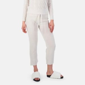 Minnie Rose Cashmere Rib Trim Cropped Pants Lounge